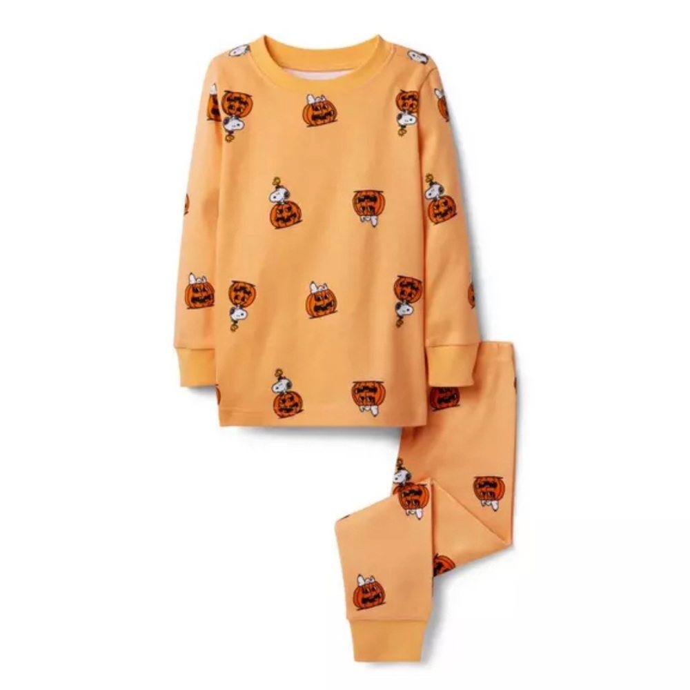 Janie and Jack Good Night Pajamas in PEANUTS™ Snoopy Pumpkin Size 6,12,18-24M